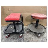 Mechanic Shop Stools Rolling Seat Pair