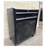 Rolling Tool Cabinet Black Metal