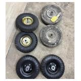 Pneumatic 10' Wheels 3 Pairs Replacement Tires