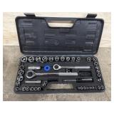 Socket Wrench Ratchet Set In Black Case