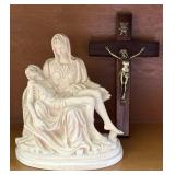 Michelangelo's Pietà Resin Replica & Cross