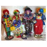Danbury Mint 19' Porcelain Clowns