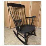 Antique Black Windsor Rocking Chair