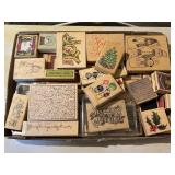 Wood & Rubber Crafting Stamps Lot of 40