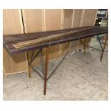 Vintage Wallpaper Work Table & Measure Stick