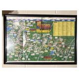 Framed Huron Valley Map Milford Highland Michigan