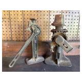 Antique Auto Jacks Cast Iron Ratcheting Screw
