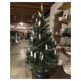Rotating Lighted Artificial Christmas Tree