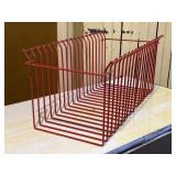 Red Record Storage Rack