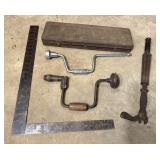 Vintage Hand Tools Assortment With Old Boot Jack