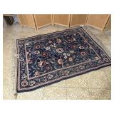 Floral Area Rug With Fringe 68" x 47"
