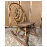 Windsor Wood Spindle Back Rocking Chair