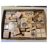 Wood & Rubber Crafting Stamps Lot of 40