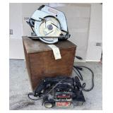 Craftsman Power Saw & Belt Sander In Wood Box