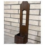 Wooden Fireplace Match or Tool Holder