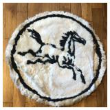 Round Horse Decorative Animal Hide
