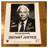 Autographed George Kennedy Promo Publicity Photo