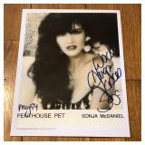 Autographed Penthouse Pet Sonja McDaniel Photo