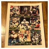 1992 Topps NFL Promo Trading Card Sheet Ad Card