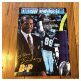 Autographed Drew Pearson Dallas Cowboys Promo Ad