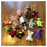 Lot of Mixed Beanie Baby Stuffed Animal Toys