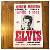 Vintage Cardboard Elvis Presley Concert Sign