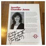 Autographed Jennifer Chandler Jones Publicity Ad