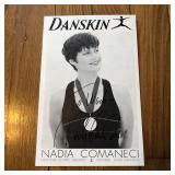 Autographed Nadia Comaneci Danskin Publicity Photo