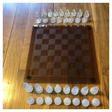 Small Glass Chess Set Game