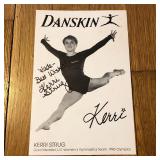 Autographed Kerri Strug Danskin Promo Ad Card