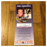 Autographed Phil Esposito NHL Promo Ad Card