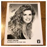 Autographed Playboy Playmate Julie Cialini Photo