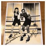 Autographed Jill Goodacre Sugar Ray Leonard Photo