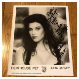 Autographed Penthouse Pet Julia Garvey Photo