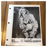 Autographed Rebecca Bardoux Adult Film Promo Photo