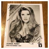 Autographed Playboy Playmate Donna Perry Photo