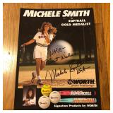 Autographed Michele Smith Softball Promo Ad