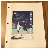 Autographed 1998 Reebok Roger Clemens Promo Card