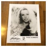 Autographed Paige Summers Promo Publicity Photo