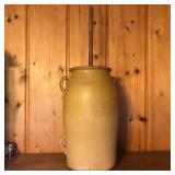 Antique 5 Gallon Stoneware 2 Handle Crock Churn