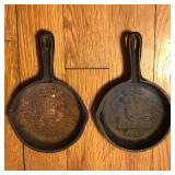 (2) Cast Iron Skillet Ashtrays