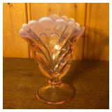 Tiara Exclusive Pink Opalescent Fan Vase