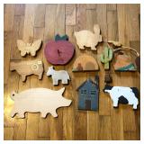 Lot of Wooden Cutout Decorations