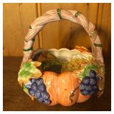 Ceramic Fall Themed Basket