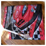 NASCAR Flag Banner & Ticket with Lanyard