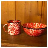 Enamel Enamelware Mug Cup & Bowl