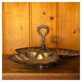 Large Silverplate Rotating Serving Dish Tray