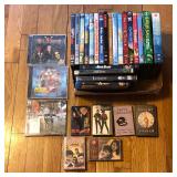 Mixed Lot of DVDs & Cassette Tapes