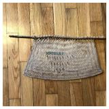 Antique Woven Advertising Hand Fan