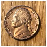 1989 P Jefferson Nickel Coin - Gold / Rainbow Tone